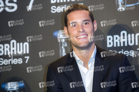 Jesus Castro und Mario Suarez präsentieren Braun Rasierer, Madrid