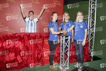 Enthüllung der Wachsfigur von Lionel Messi im Madame Tussauds Berlin