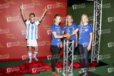 Enthüllung der Wachsfigur von Lionel Messi im Madame Tussauds Berlin