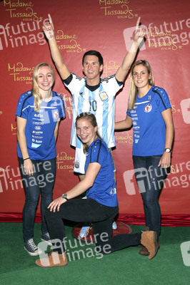 Enthüllung der Wachsfigur von Lionel Messi im Madame Tussauds Berlin