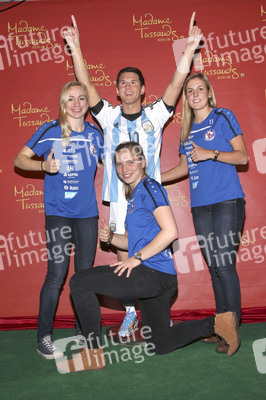 Enthüllung der Wachsfigur von Lionel Messi im Madame Tussauds Berlin