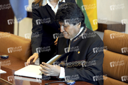 Evo Morales trifft Ban Ki-moon, New York