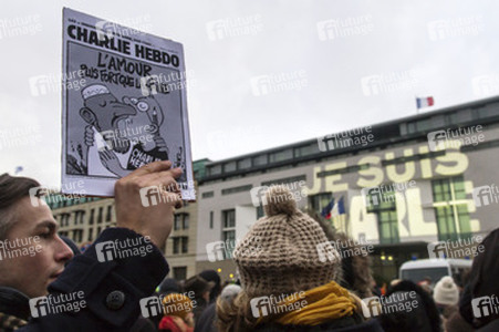 Mahnwache für die Pariser Terroropfer, Berlin