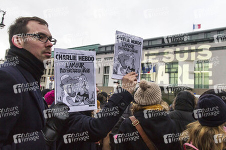 Mahnwache für die Pariser Terroropfer, Berlin