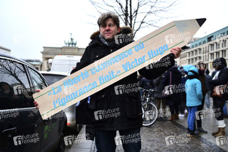 Mahnwache für die Pariser Terroropfer, Berlin