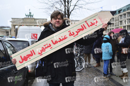Mahnwache für die Pariser Terroropfer, Berlin