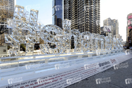 'Shameless' Eisskulptur, New York