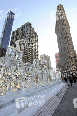 'Shameless' Eisskulptur, New York