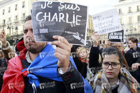 Charlie Hebdo Demonstration, Madrid