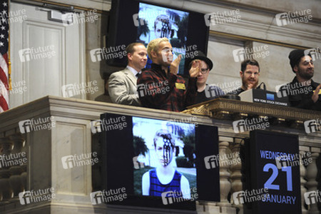 Fall Out Boy Ring läuten die NYSE Schlussglockell, New York