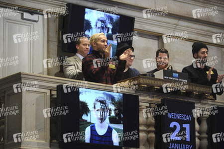 Fall Out Boy Ring läuten die NYSE Schlussglockell, New York