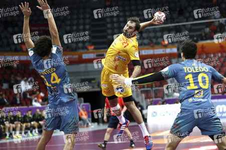 Handball WM-Match Brasilien gegen Spanien, Katar