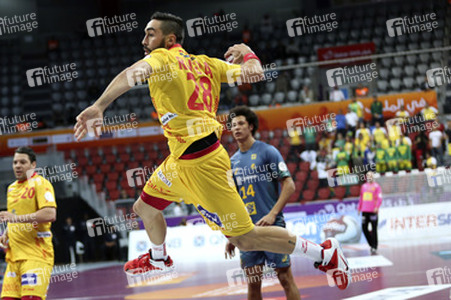 Handball WM-Match Brasilien gegen Spanien, Katar