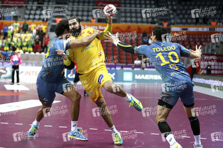 Handball WM-Match Brasilien gegen Spanien, Katar