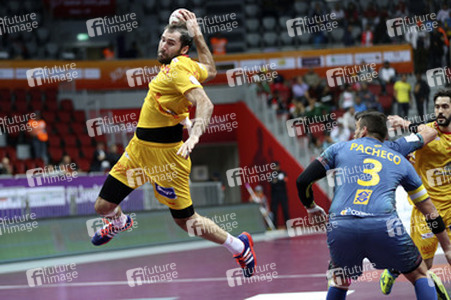 Handball WM-Match Brasilien gegen Spanien, Katar