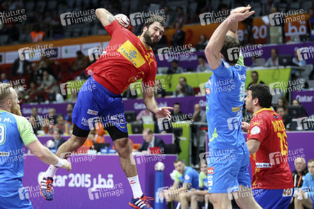 Handball WM-Match Spanien gegen Slowenien, Daho