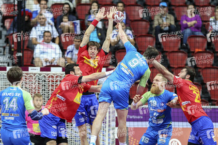 Handball WM-Match Spanien gegen Slowenien, Daho