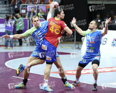 Handball WM-Match Spanien gegen Slowenien, Daho