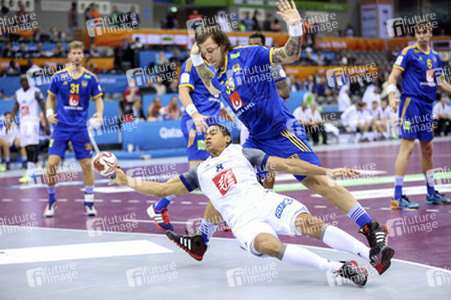 Handball WM-Match Frankreich gegen Schweden, Doha