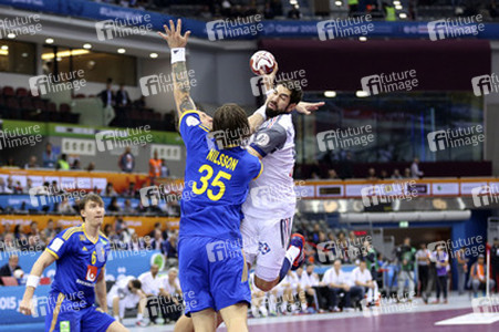 Handball WM-Match Frankreich gegen Schweden, Doha