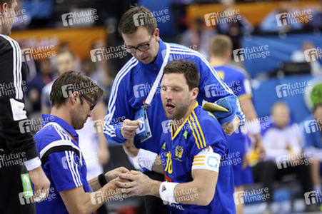 Handball WM-Match Frankreich gegen Schweden, Doha