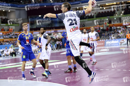 Handball WM-Match Frankreich gegen Schweden, Doha