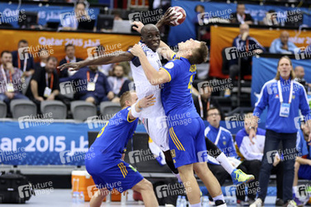 Handball WM-Match Frankreich gegen Schweden, Doha