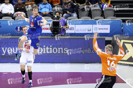 Handball WM-Match Frankreich gegen Schweden, Doha