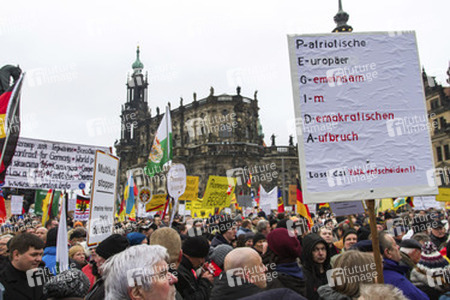 Pegida Demonstration, Dresden