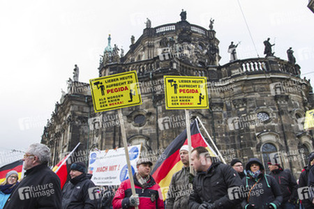 Pegida Demonstration, Dresden