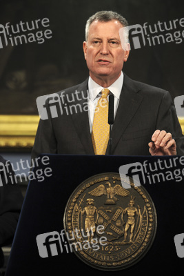 Bill de Blasio Pressekonferenz, New York