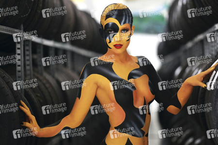 Body Painting zur Opel-Präsentation, Salzkotten