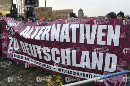 Demonstration gegen den 3. Bundesparteitag der AfD, Bremen