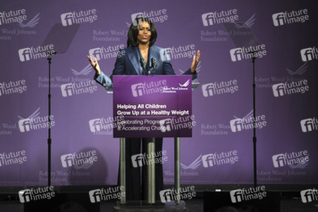 Michelle Obama besucht High School, New York