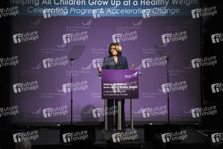 Michelle Obama besucht High School, New York