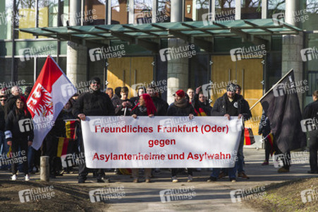 Neonazi Demonstration gegen Flüchtlingsheime, Frankfurt/Oder