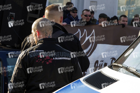 Neonazi Demonstration gegen Flüchtlingsheime, Frankfurt/Oder