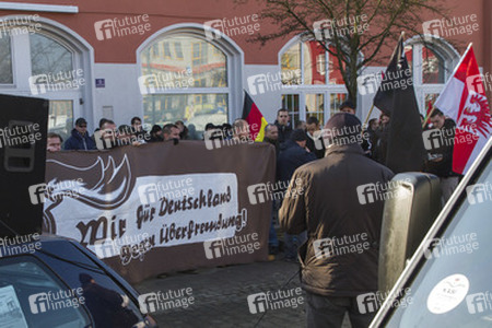Neonazi Demonstration gegen Flüchtlingsheime, Frankfurt/Oder