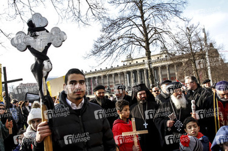 Gedenkdemo für die vom IS ermordeten ägyptischen Christen, Berlin