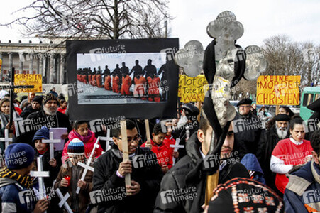 Gedenkdemo für die vom IS ermordeten ägyptischen Christen, Berlin
