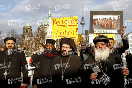 Gedenkdemo für die vom IS ermordeten ägyptischen Christen, Berlin