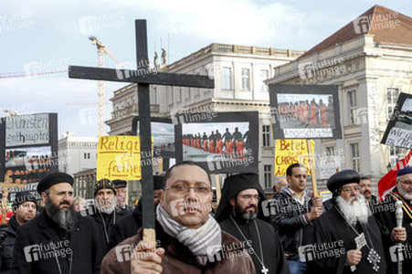 Gedenkdemo für die vom IS ermordeten ägyptischen Christen, Berlin