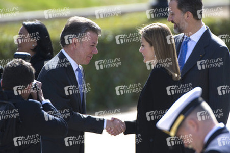 Präsident Juan Manuel Santos auf Staatsbesuch in Madrid