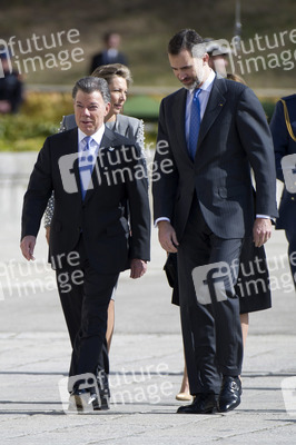 Präsident Juan Manuel Santos auf Staatsbesuch in Madrid