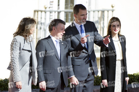 Präsident Juan Manuel Santos auf Staatsbesuch in Madrid