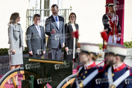 Präsident Juan Manuel Santos auf Staatsbesuch in Madrid