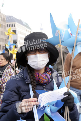 Kazaguruma-Demo zum 4. Jahrestag von Fukushima, Berlin