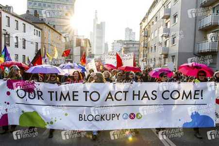 Demonstration gegen die EZB, Frankfurt