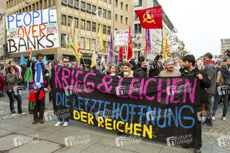 Demonstration gegen die EZB, Frankfurt