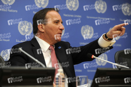 Stefan Löfven Pressekonferenz, New York